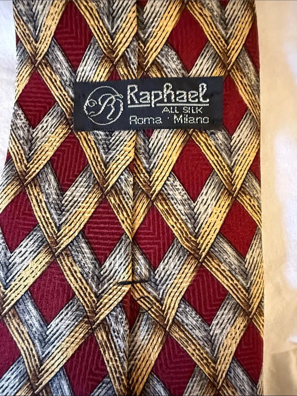 Raphael silk tie handmade Roma- Milano
